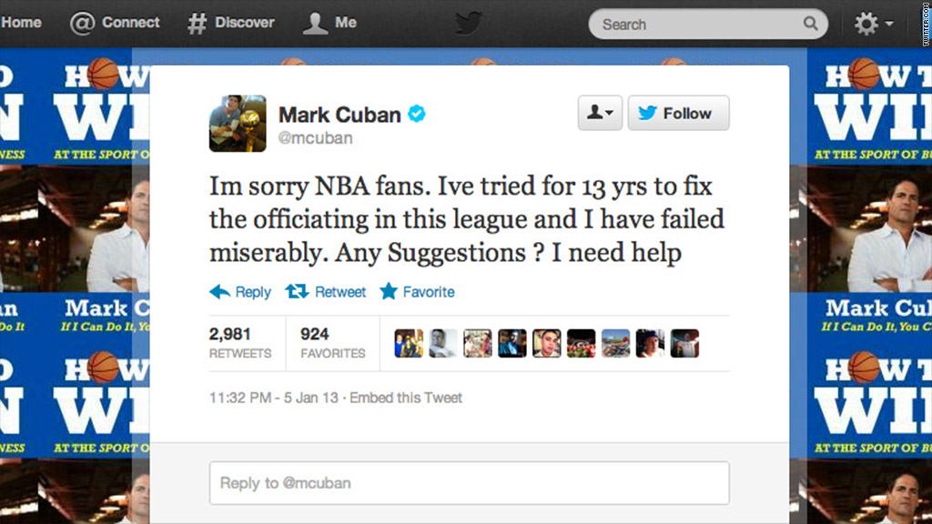 Mark Cuban Fined for Tweeting