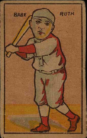 1916 W-UNC Big Head Strip Card Babe Ruth