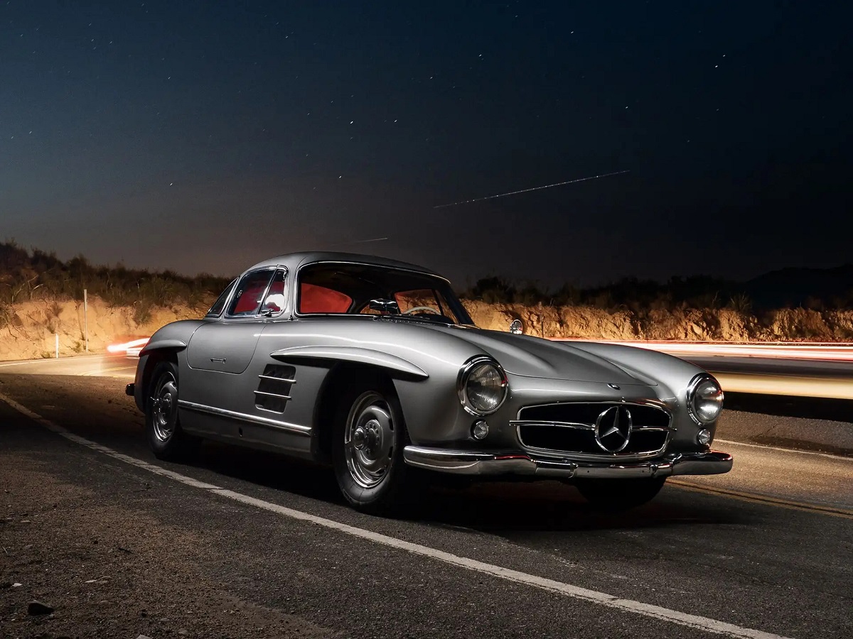 1955 mercedes benz 300sl alloy gullwing in silver color