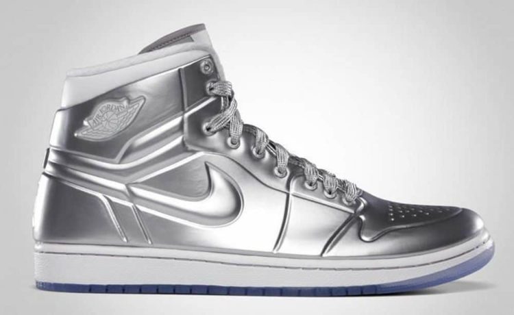 Air Jordan Silver Shoe Autographed price