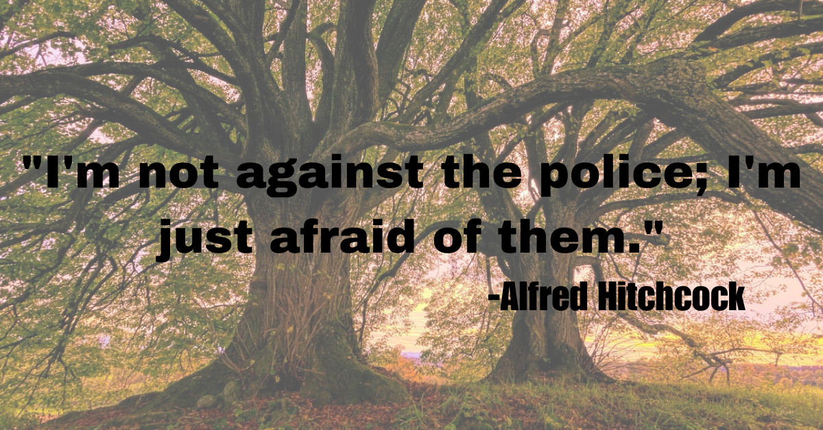 "I'm not against the police; I'm just afraid of them."