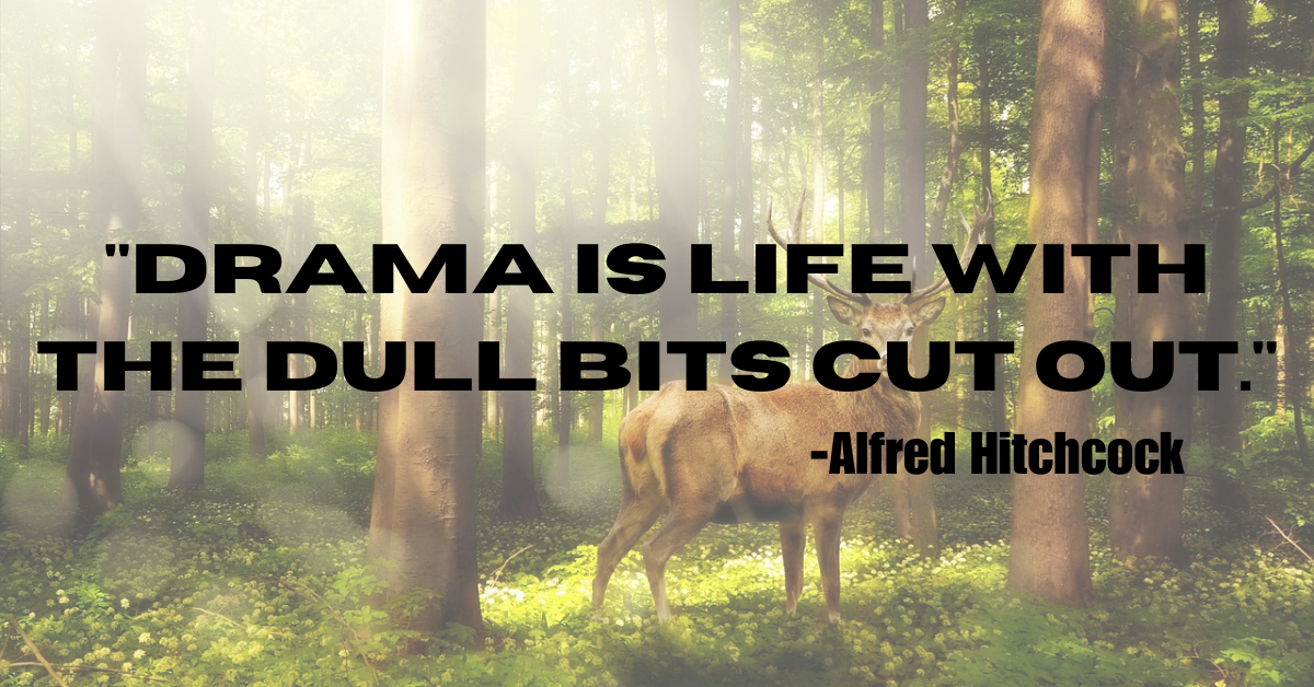 "Drama is life with the dull bits cut out."