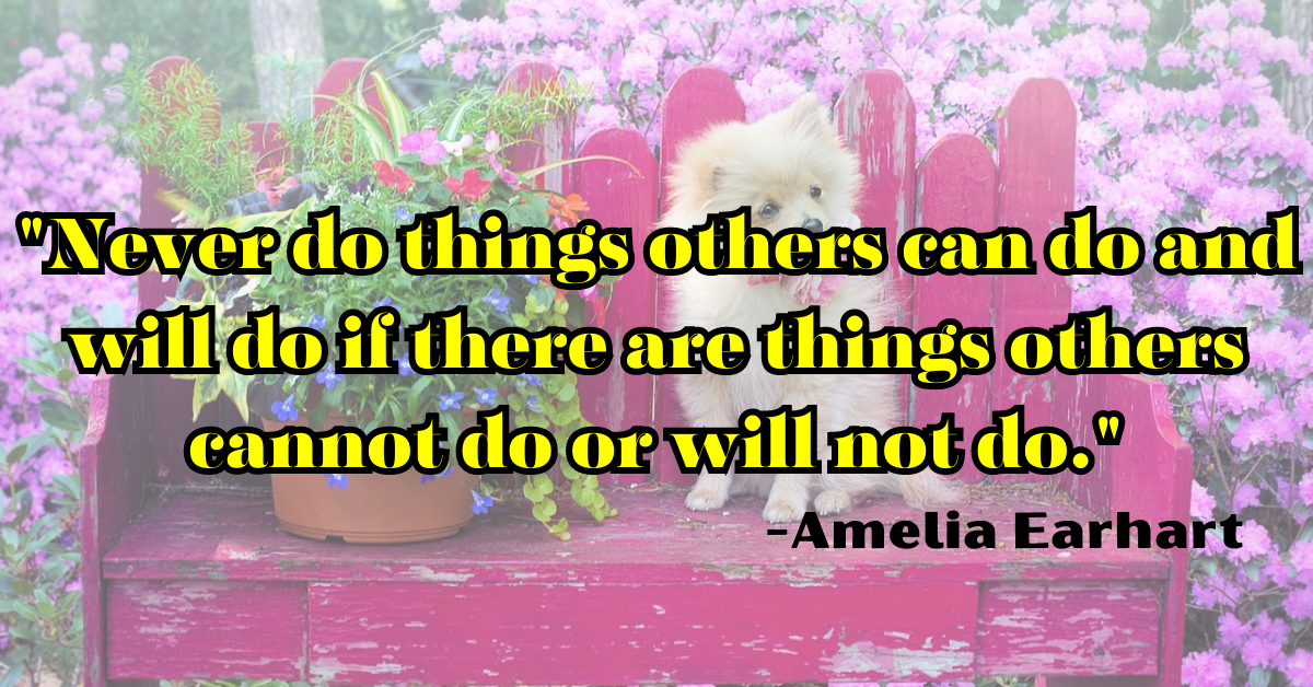 "Never do things others can do and will do if there are things others cannot do or will not do."