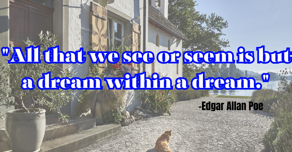 "All that we see or seem is but a dream within a dream."