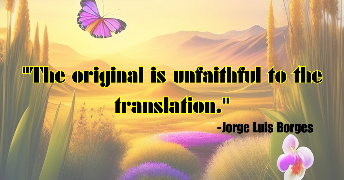"The original is unfaithful to the translation."