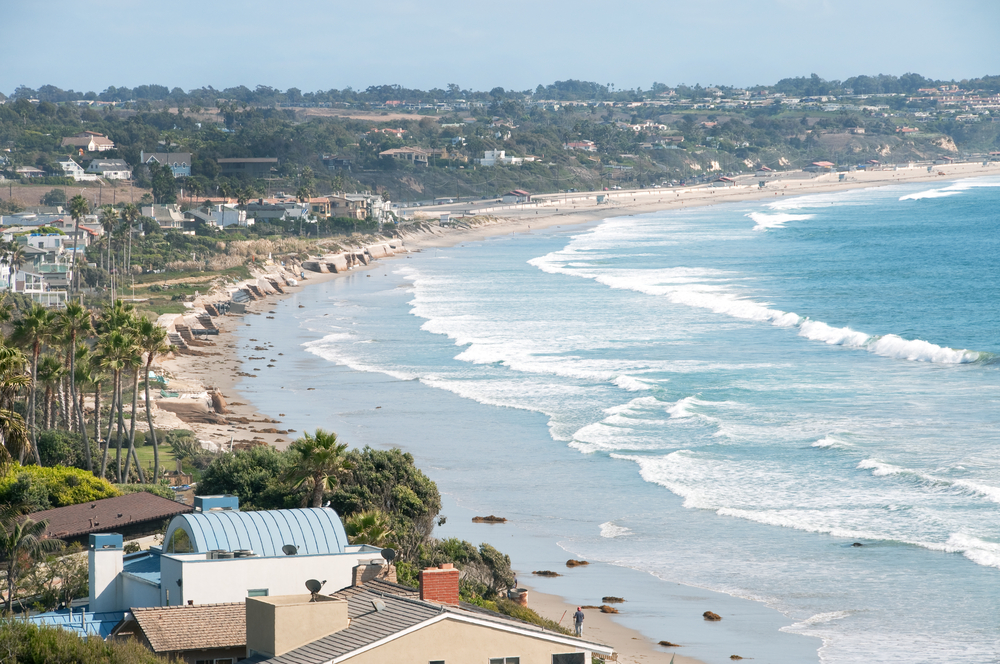 View of Malibu beach