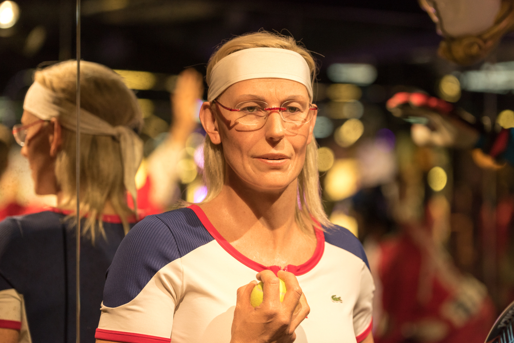 Martina Navratilova wax figure at Grevin museum in Prague