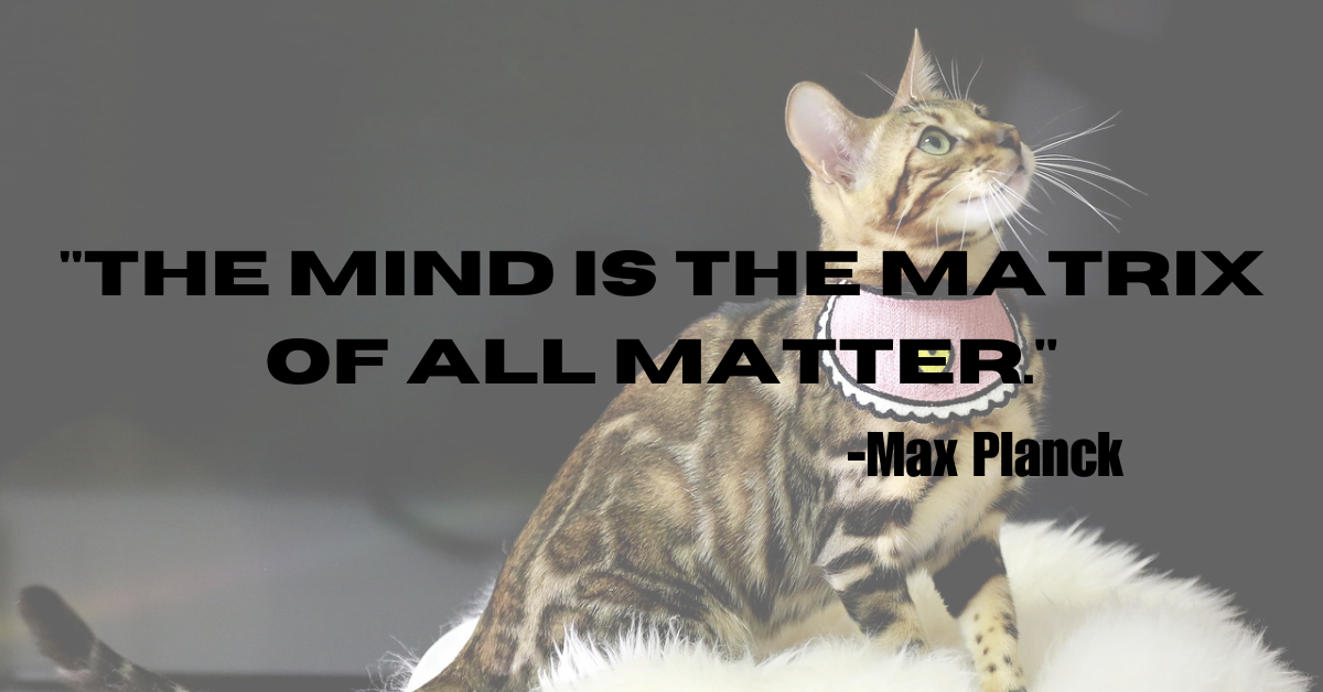 "The mind is the matrix of all matter."