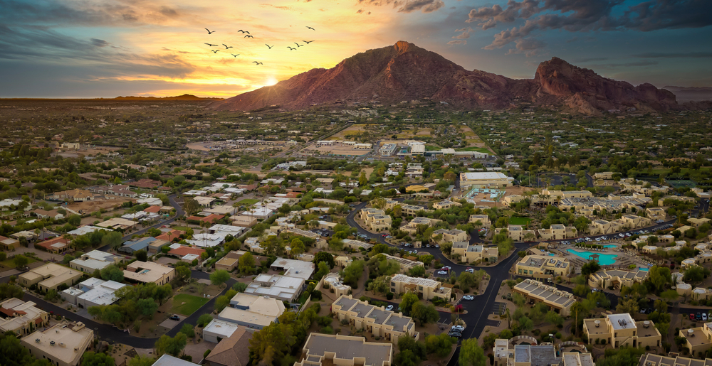 Aerial view of Paradise Valley