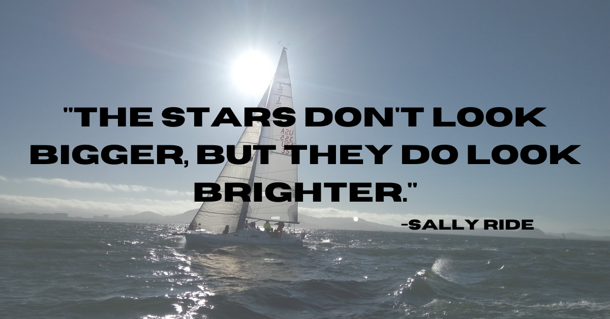 "The stars don't look bigger, but they do look brighter."