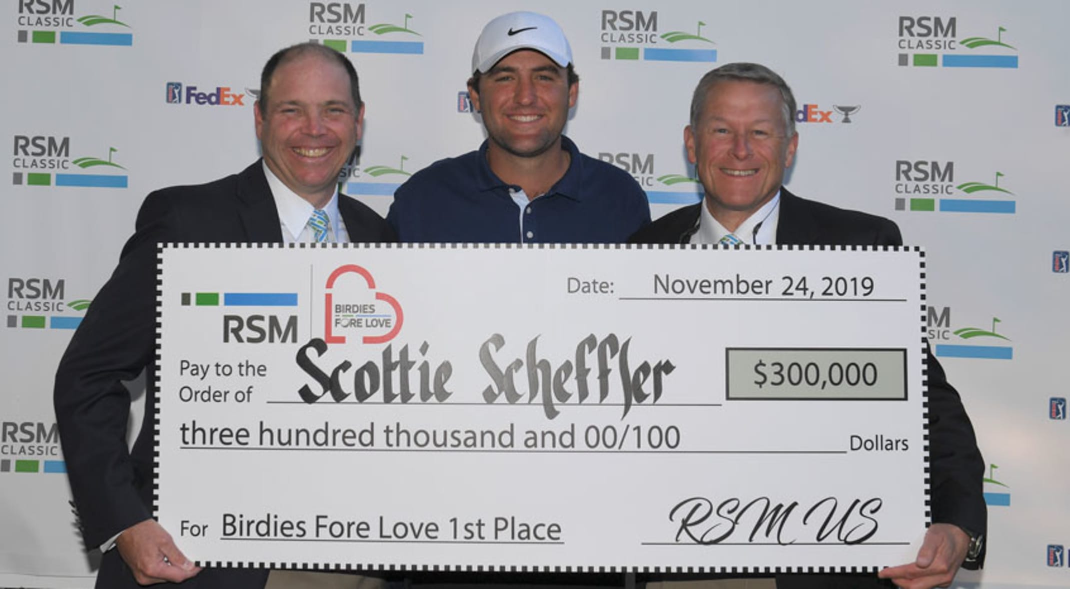 Scottie Scheffler wins $300,000 through RSM Birdies Fore Love program