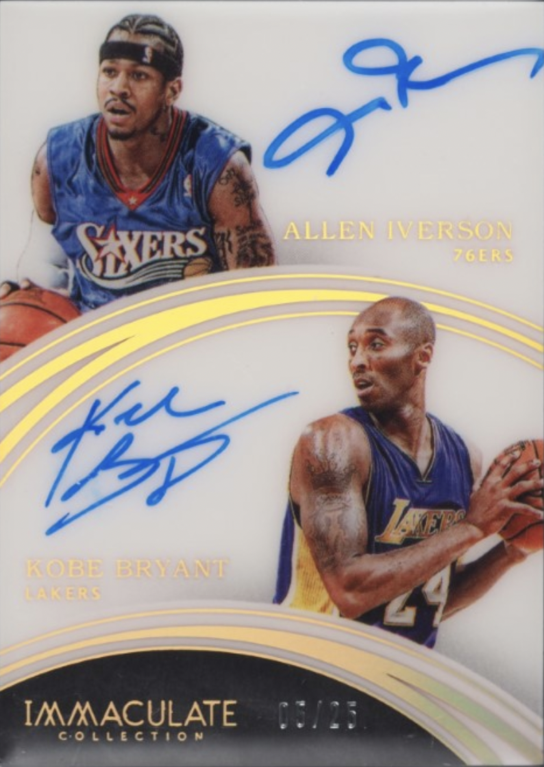 Allen Iverson Kobe Bryant Dual Auto