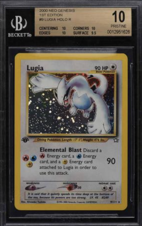 Lugia Pokemon card