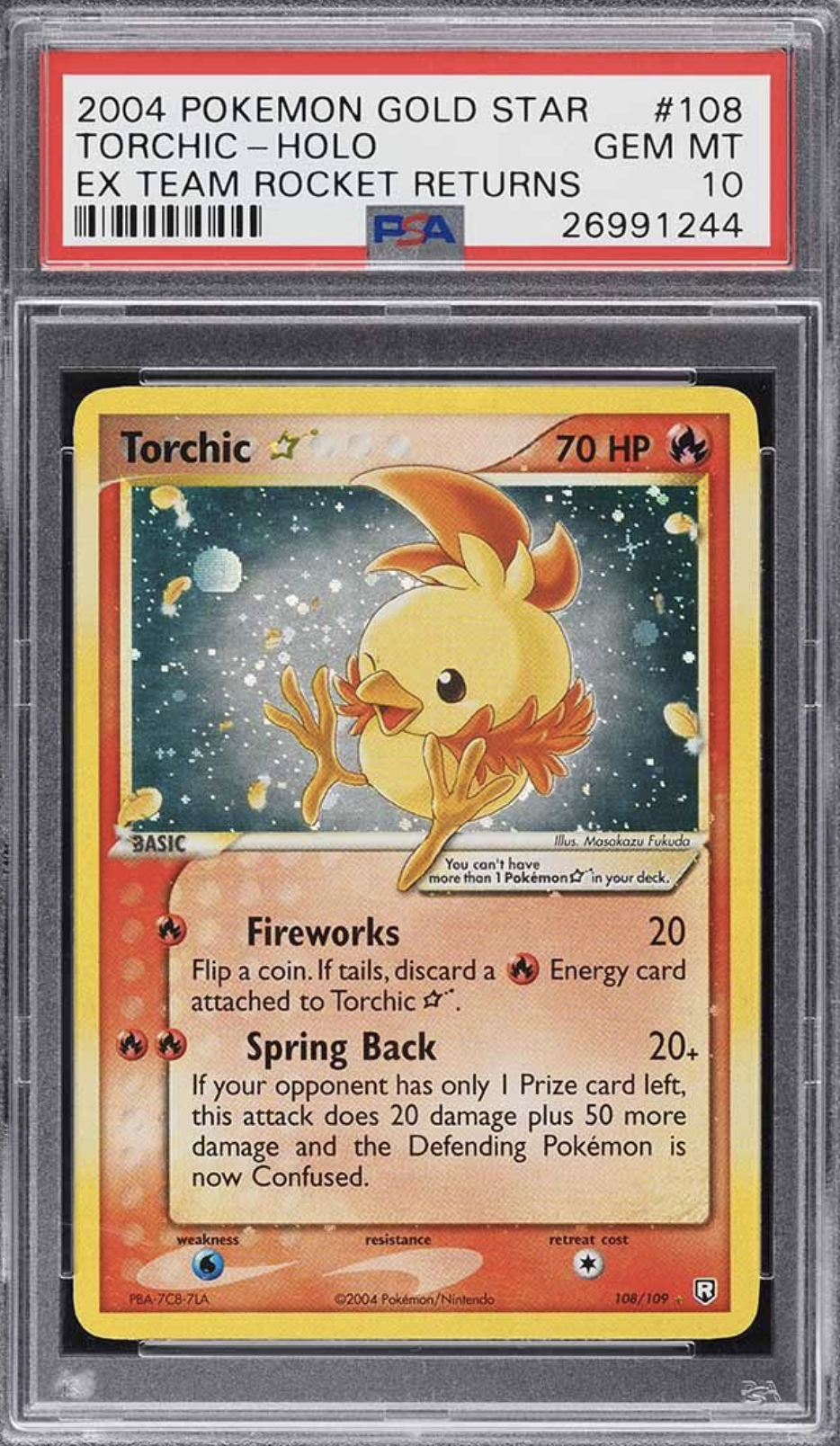 EX Team Rocket Returns Gold Star Torchic