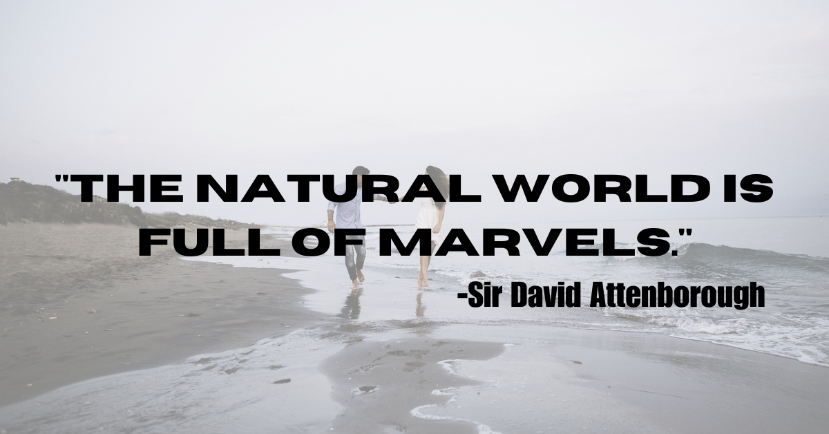 "The natural world is full of marvels."