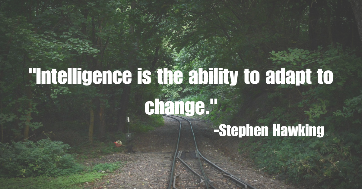 "Intelligence is the ability to adapt to change."