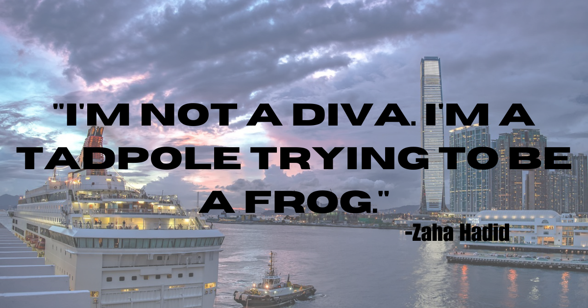 "I'm not a diva. I'm a tadpole trying to be a frog."
