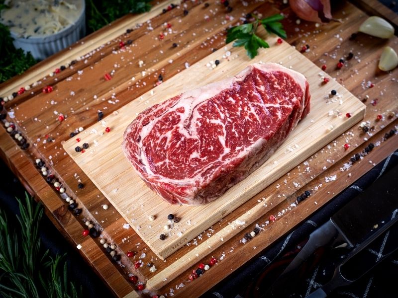 american wagyu ribeye beef steak