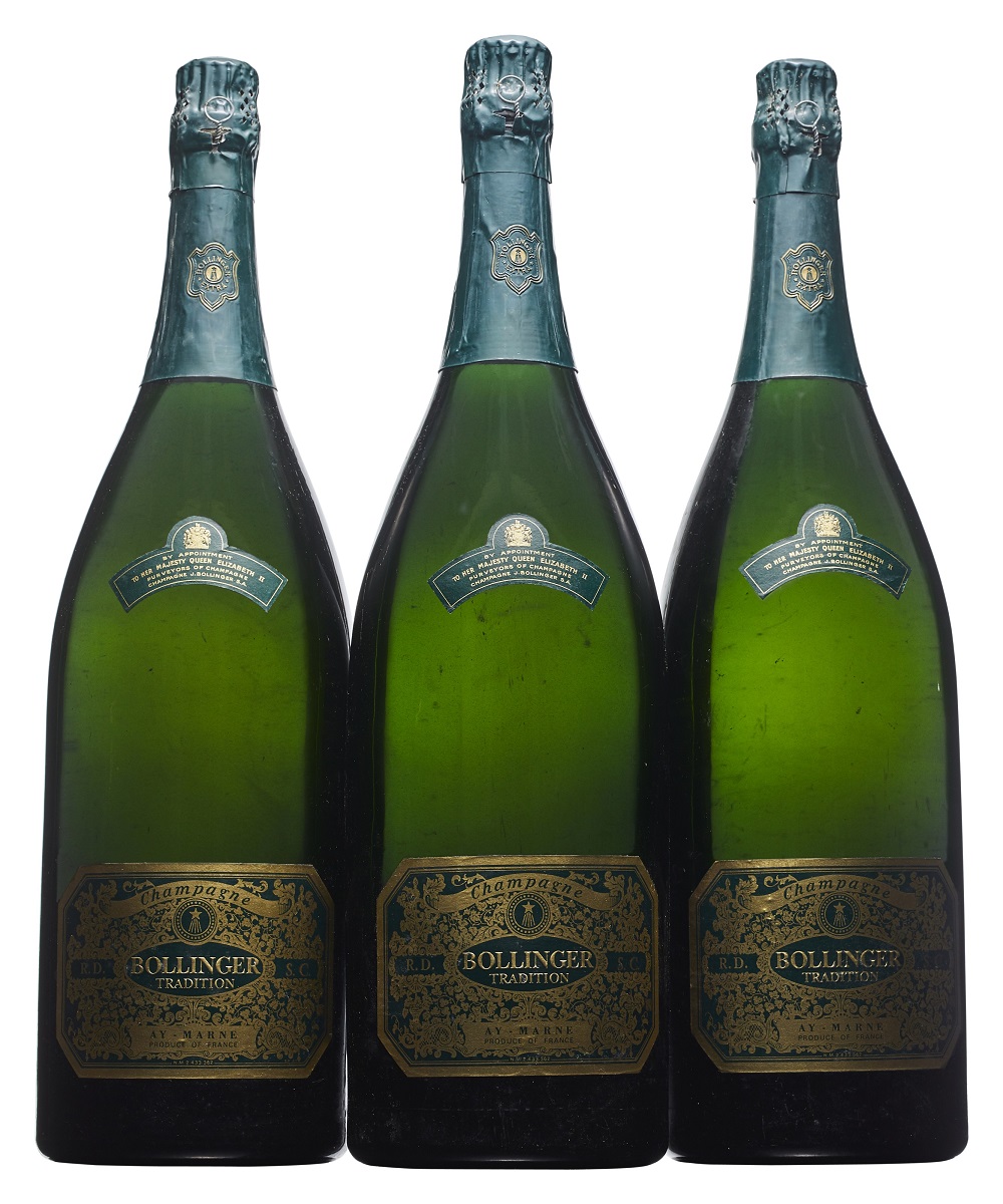bollinger brut rd 1965 decl isolated on white background