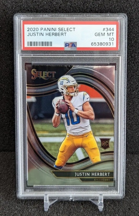 justin herbert panini select 2020 rookie card