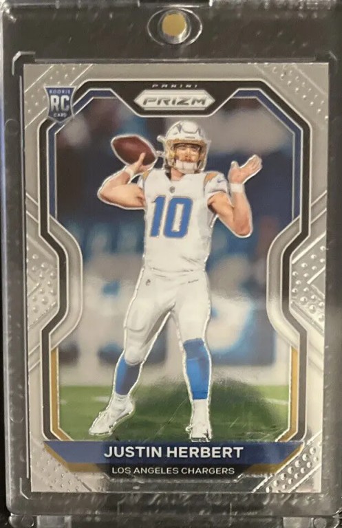 justin herbert prizm base rookie