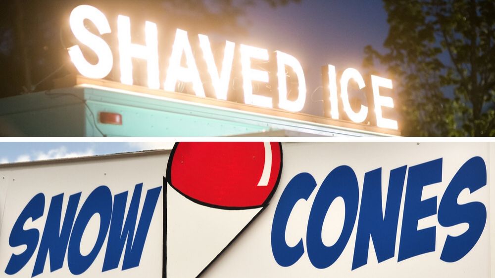 shaved ice vs snow cones