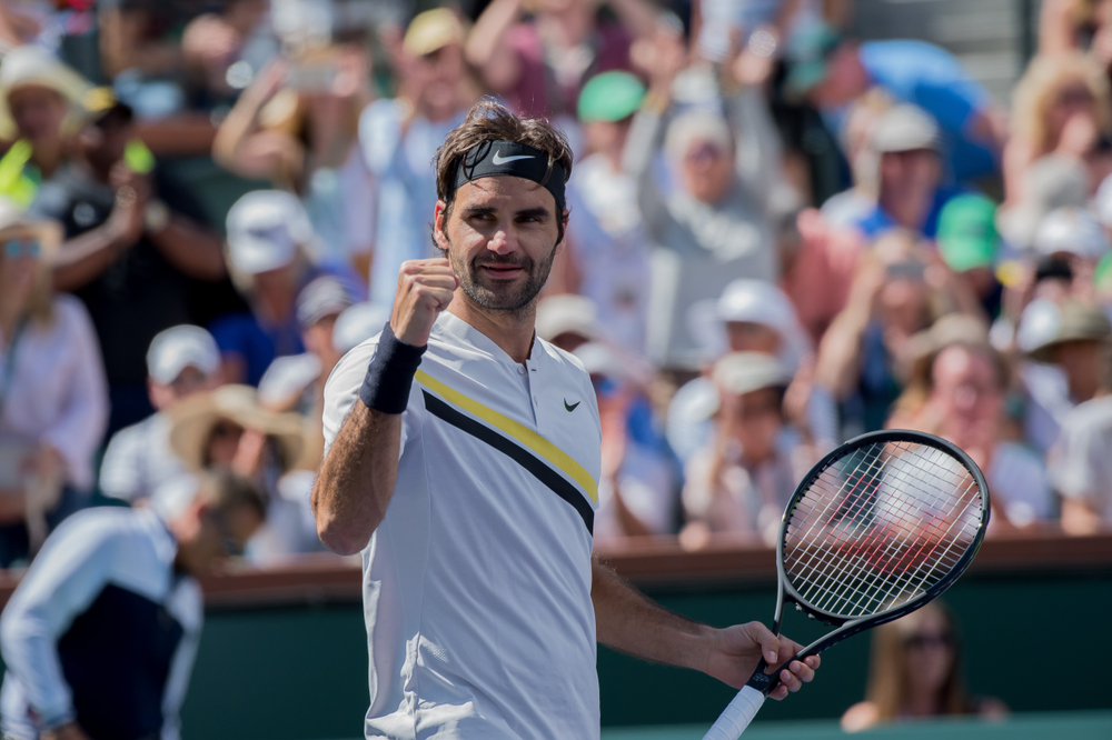 Roger Federer at the BNP PARIBAS OPEN Tennis Tournament