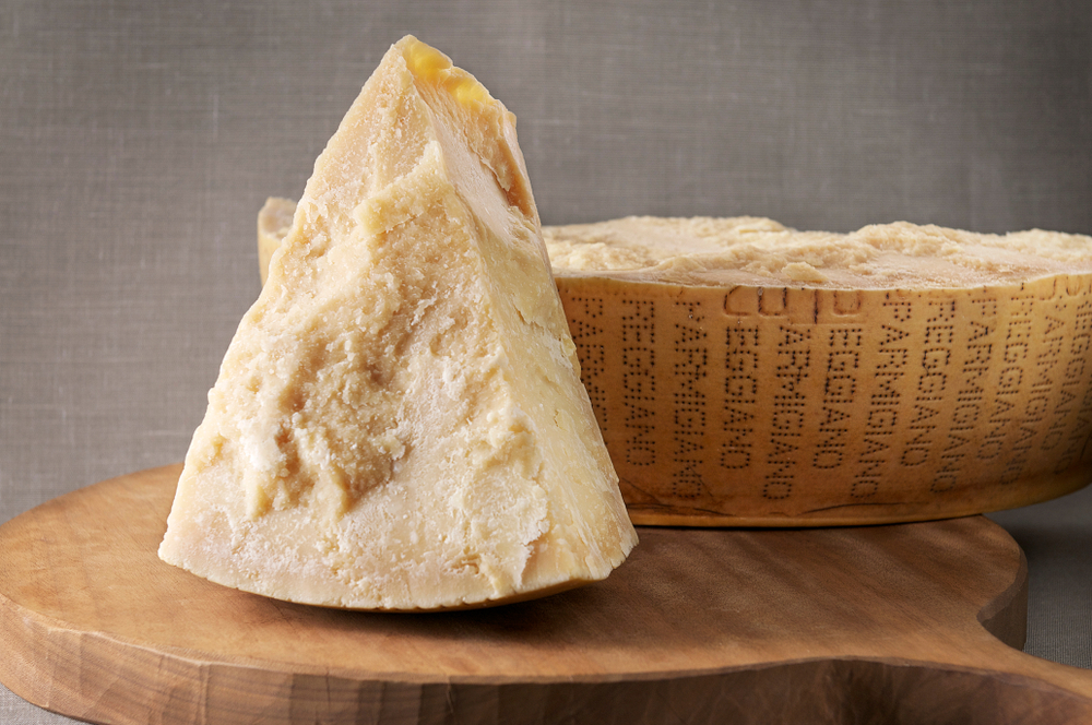 Parmigiano Reggiano Wheel and Slice