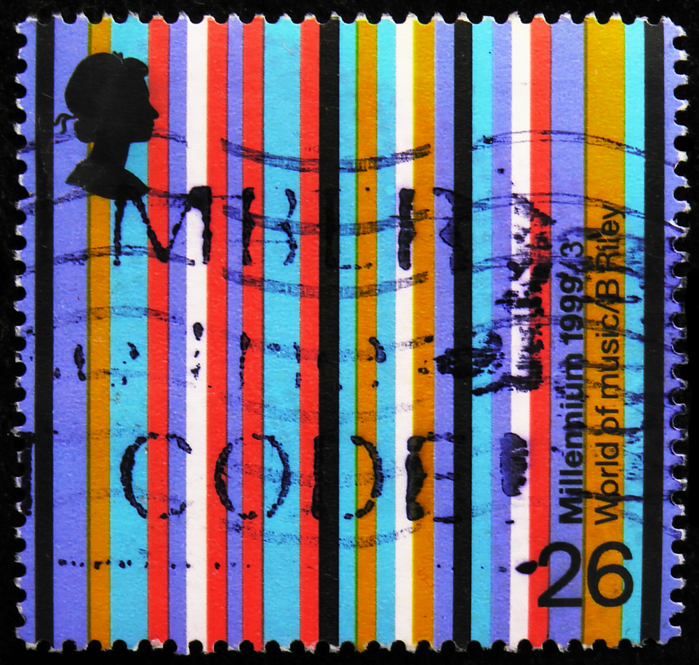 Bridget Riley World of Music stamp