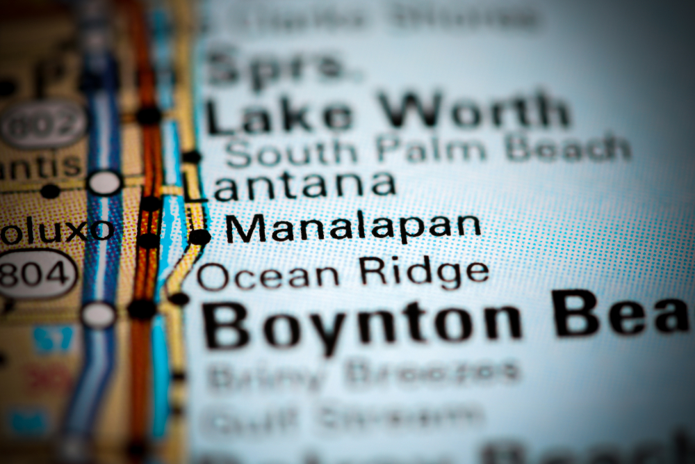 Manalapan, Florida on a map