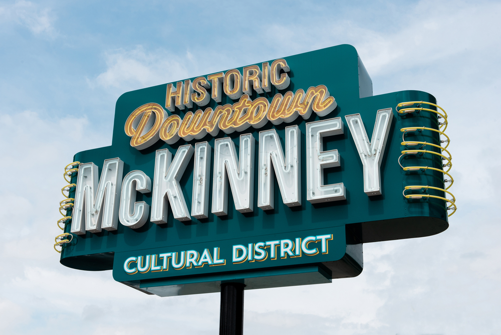 Historic Downtown Mckinney neon sign