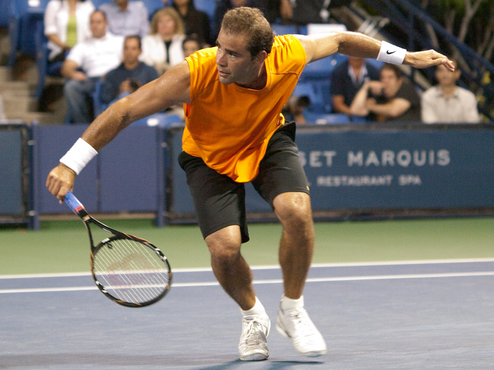 Pete Sampras exhibition match at the L.A. Tennis Open