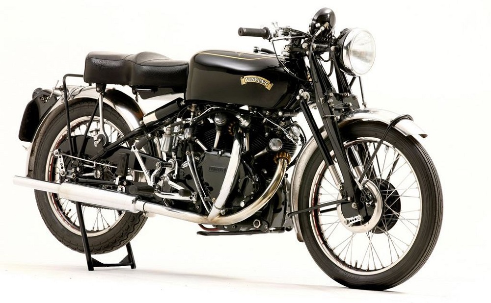 british vintage black motorcycle isolated on white background