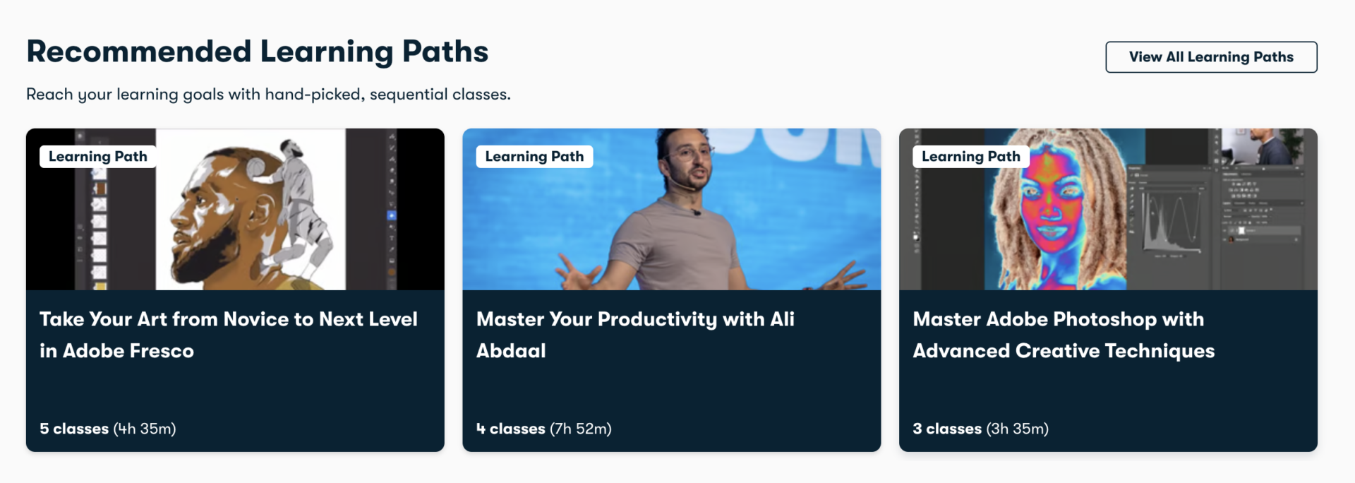Skillshare review - Recommended learning paths